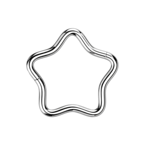 Micro segment ring, foldable, silver star