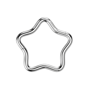 Micro bague segmentée pliable argent étoile