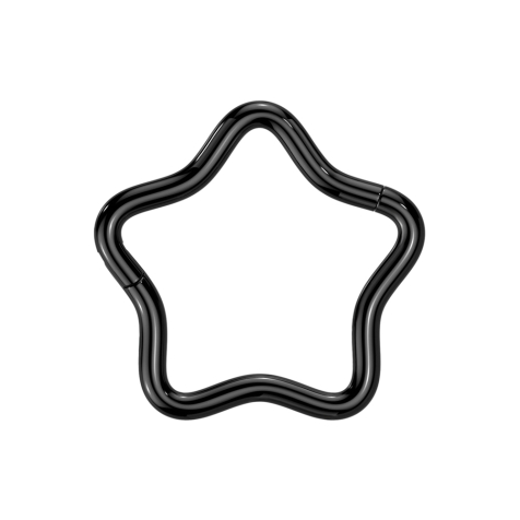 Micro anneau segmenté pliable noir étoile