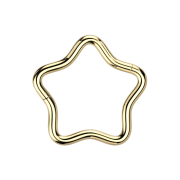 Micro anello segmentato pieghevole placcato oro Stella