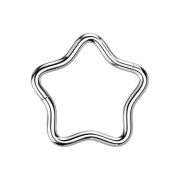 Micro segment ring hinged silver star