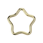 Micro segment ring hinged gold-plated star
