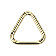 Micro segment ring, foldable, gold-plated, triangle