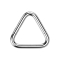 Micro bague segmentée pliable argent triangle