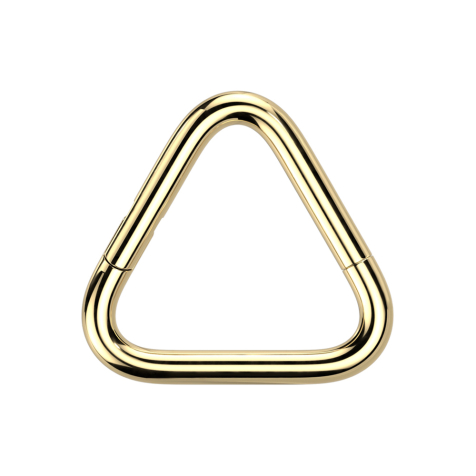 Micro bague segmentée pliable plaquée or triangle