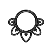Micro bague segmentée pliable noire avec...