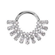 Anello micro segmentato pieghevole argento undici...