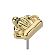 Couronne sans filetage plaquée or