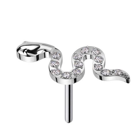 Serpent sans fil argent Cristaux argent