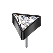Triangolo Threadless nero cristallo argento