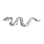Ancoraggio cutaneo argento a forma di serpente