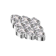 Ancoraggio cutaneo Diamante argento Cristalli argento
