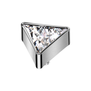 Ancoraggio cutaneo triangolare argento cristallo argento
