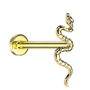 Micro labret internal thread gold-plated snake gold-plated