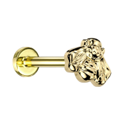 Micro labret internal thread gold-plated bee gold-plated