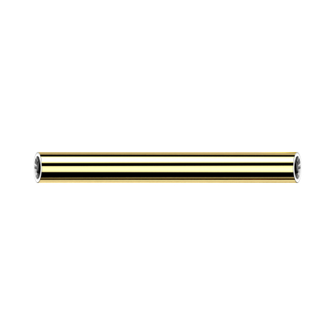 Gold-plated threadless barbell bar