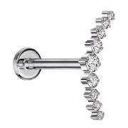 Micro Labret Innengewinde silber gebogen silber neun...