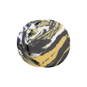 Flared Plug schwarz weiss gelb marmoriert aus Türkis Stein