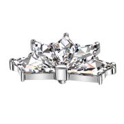 Ancoraggio cutaneo a ventaglio argento cinque cristalli...