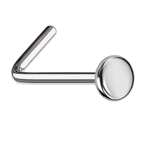 Nasenstecker gewinkelt silber mit Teller