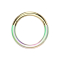 Micro segment ring, foldable, gold-plated, photochromic front