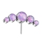 Threadless silver front five opals violet