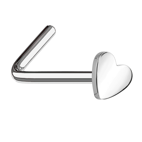 Nasenstecker gewinkelt silber mit Herz