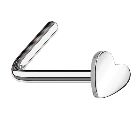 Nasenstecker gewinkelt silber mit Herz