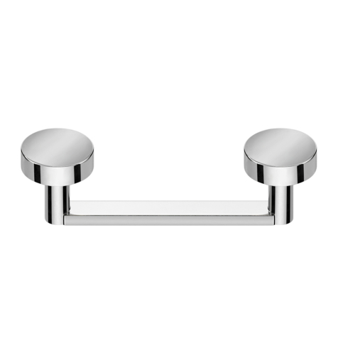 Surface barbell, flat, internal thread, silver, with two silver discs