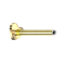 Micro Threadless Labret Bar Heart Gold Plated