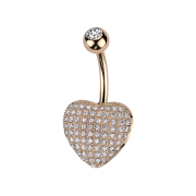 Banana rose gold with ball crystal silver and 3D heart...