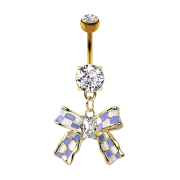 Banane doré avec boule cristal argenté...