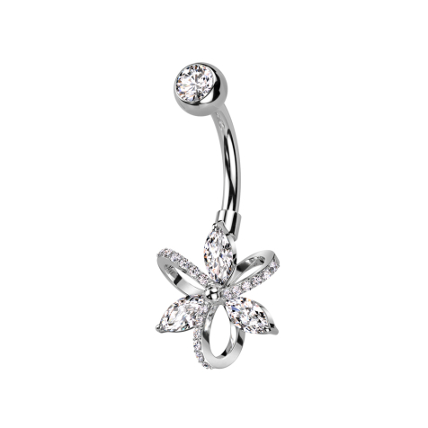 Banana dargento con sfere di cristallo dargento e petali di cristallo dargento in rete