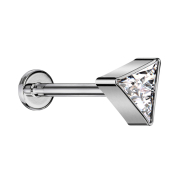 Micro Labret sans filetage argent triangle argent cristal...