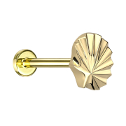 Micro threadless labret gold-plated shell gold-plated