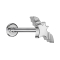 Micro Labret sans filetage argent chauve-souris argent