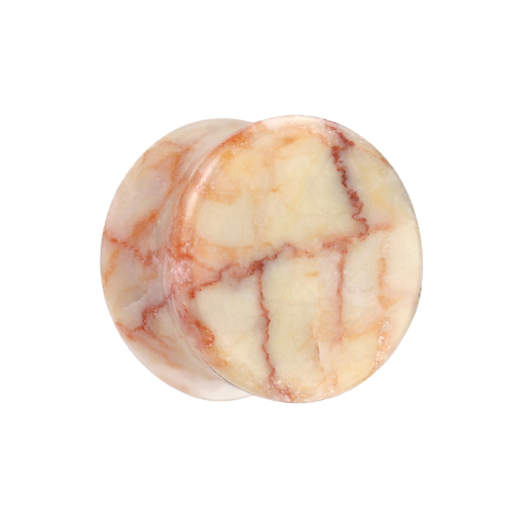 Flared Plug blanc avec motif rouge