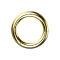 Foldable segment ring, gold-plated