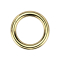 Foldable segment ring, gold-plated