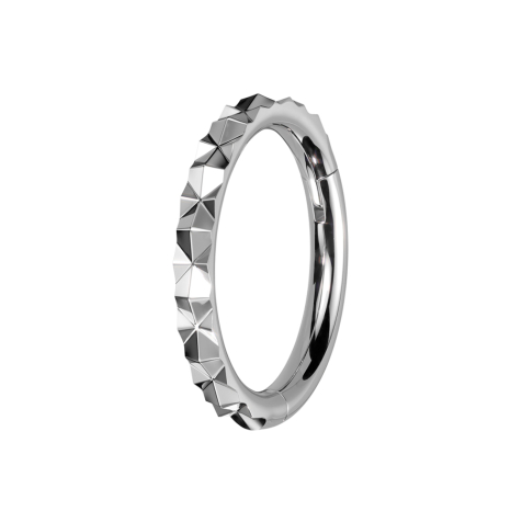 Micro anneau segment pliable argent X facetté