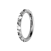 Micro anneau segment pliable argent X facetté