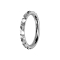 Micro anneau segment pliable argent X facetté