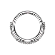 Micro Segmentring klappbar silber mit kleinen Kugeln