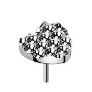 Cuore con taglio a diamante punteggiato senza filettatura...