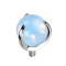 Dermal Anchor silber Kugel Opalite Stein gefasst