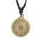 Necklace black pendant gold-plated mandala sun