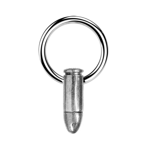 Micro Closure Ring argent Cartouche argent