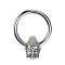 Micro Closure Ring silber Buddha silber