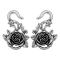 Ear weight hook silver rose (2pcs)