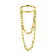 Micro anneau segment pliable doré pendentif...